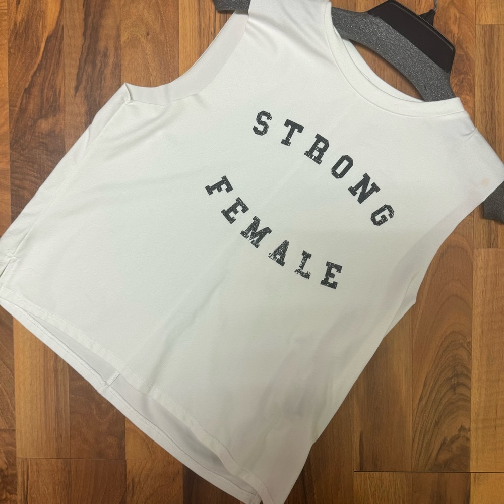 EUC white crop tank, size small, soft material